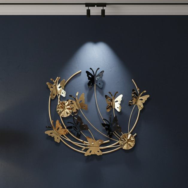 Modern 3D Metal Butterfly Wall Art – Luxury Decorative Wall Hanging