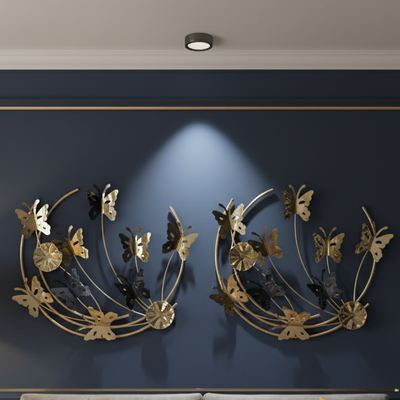 Modern 3D Metal Butterfly Wall Art – Luxury Decorative Wall Hanging