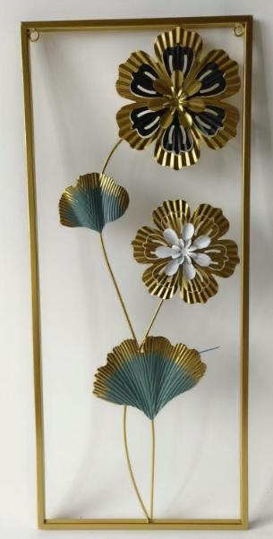 Luxury Floral Metal Wall Art – 30x12 Inches