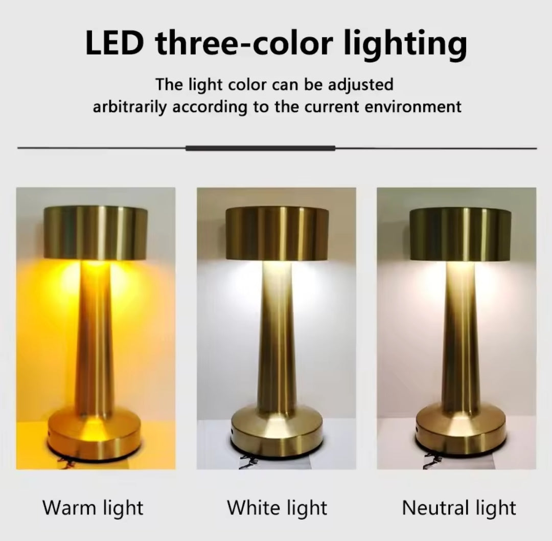 Luxury LED Touch Table Lamp – 3 Color Temperature Dimming
