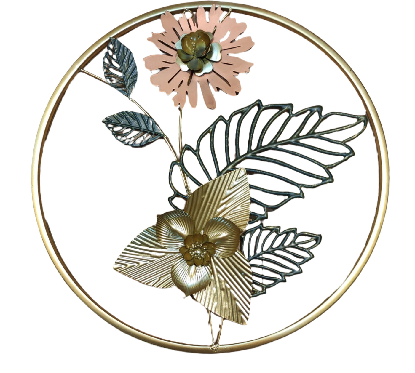 Luxury Floral Metal Wall Art – 30x12 Inches