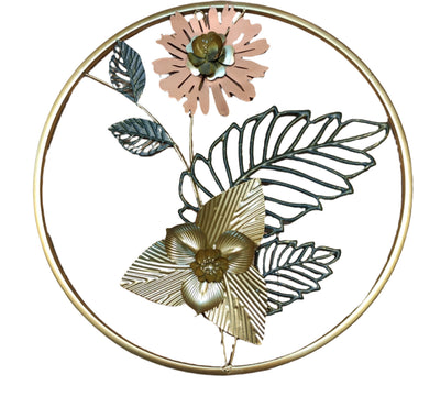 Luxury Floral Metal Wall Art – 30x12 Inches