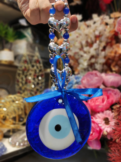 Blue Evel eye for wall hanging,size 8  inches length and glass Diameter 4 inches