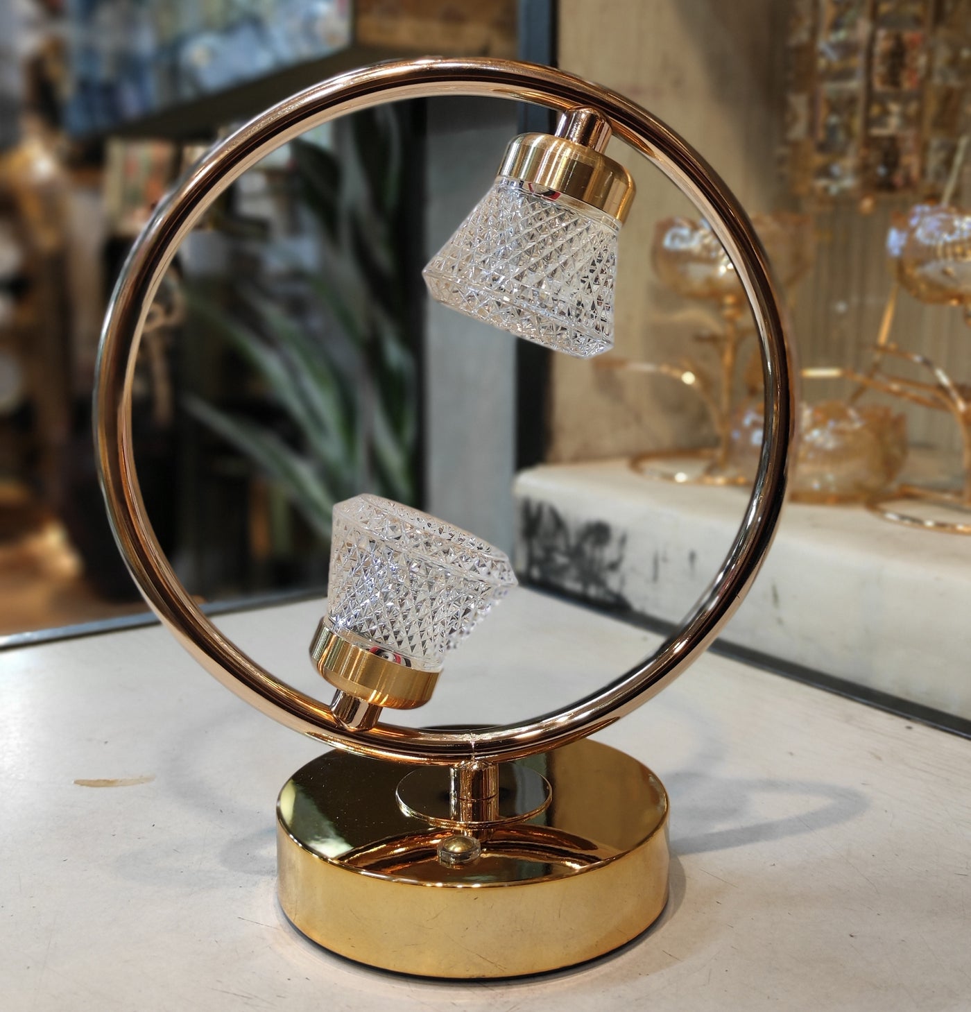 Luxury Rechargeable LED Crystal Table Lamp – 8" x 6"