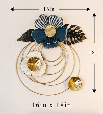 🪻 Elegant Floral Metal Wall Art – 16in x 18in