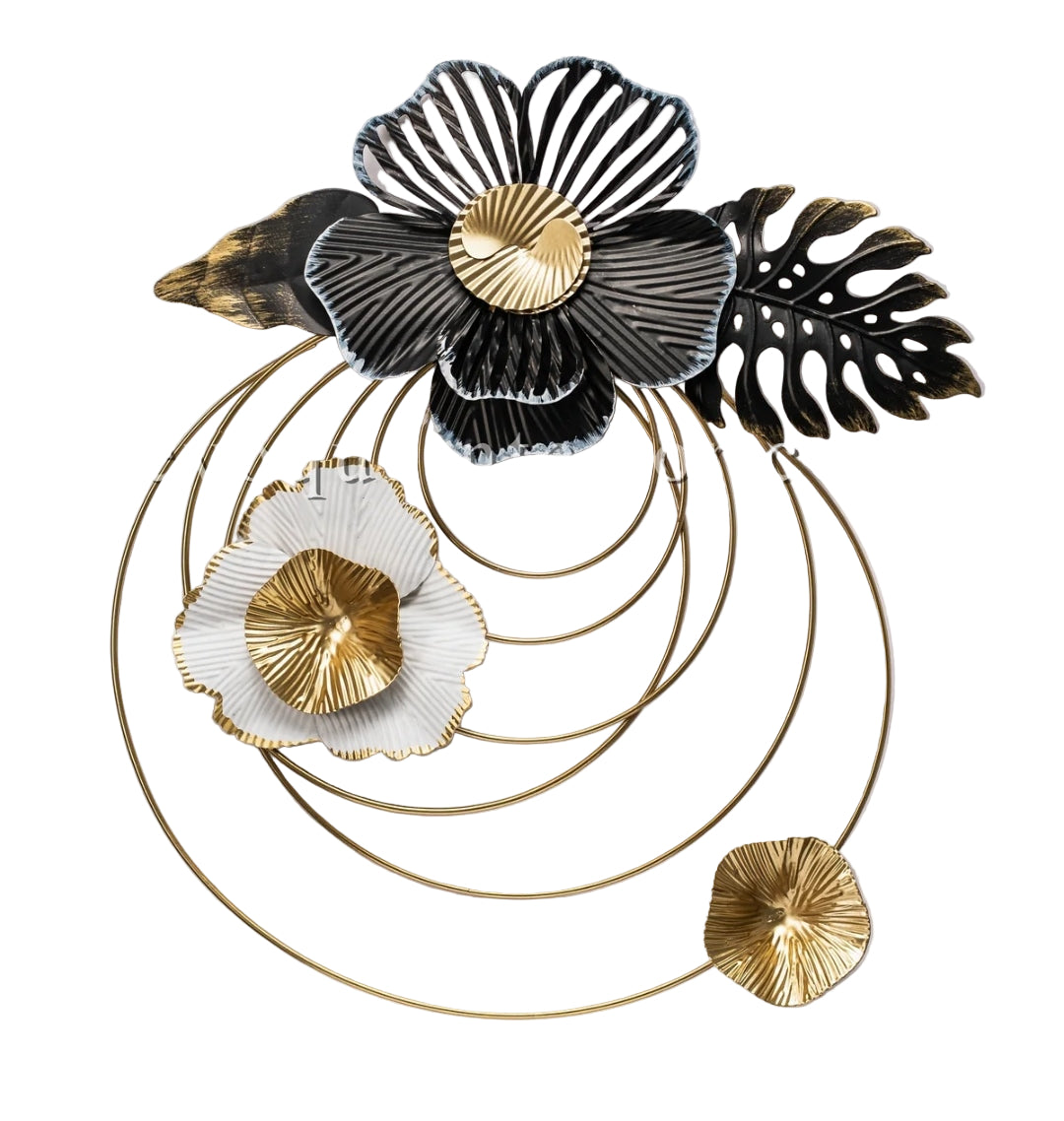 🪻 Elegant Floral Metal Wall Art – 16in x 18in