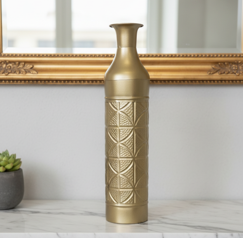 Luxury Modern Golden Metal Decorative – Elegant Lattice Design for Home & Office Décor