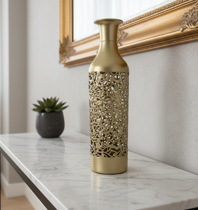 Luxury Modern Golden Metal Decorative – Elegant Lattice Design for Home & Office Décor