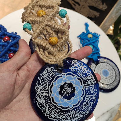 Blue Evel eye for wall hanging,size 8  inches length and glass Diameter 4 inches