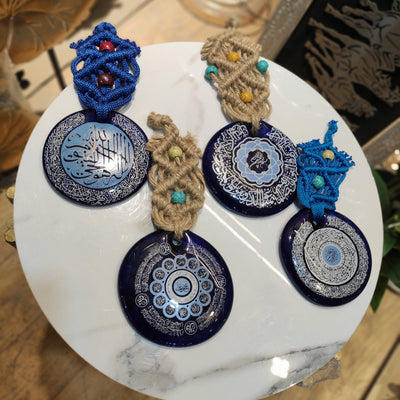 Blue Evel eye for wall hanging,size 8  inches length and glass Diameter 4 inches